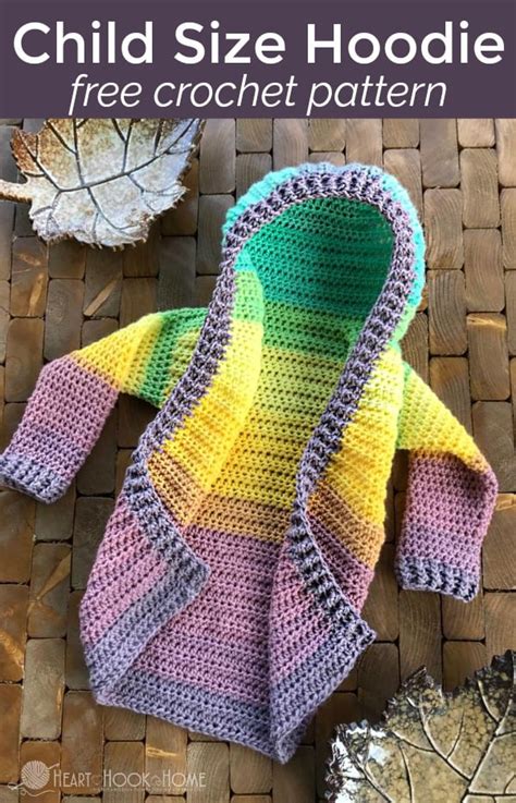 free crochet child size hoodies.